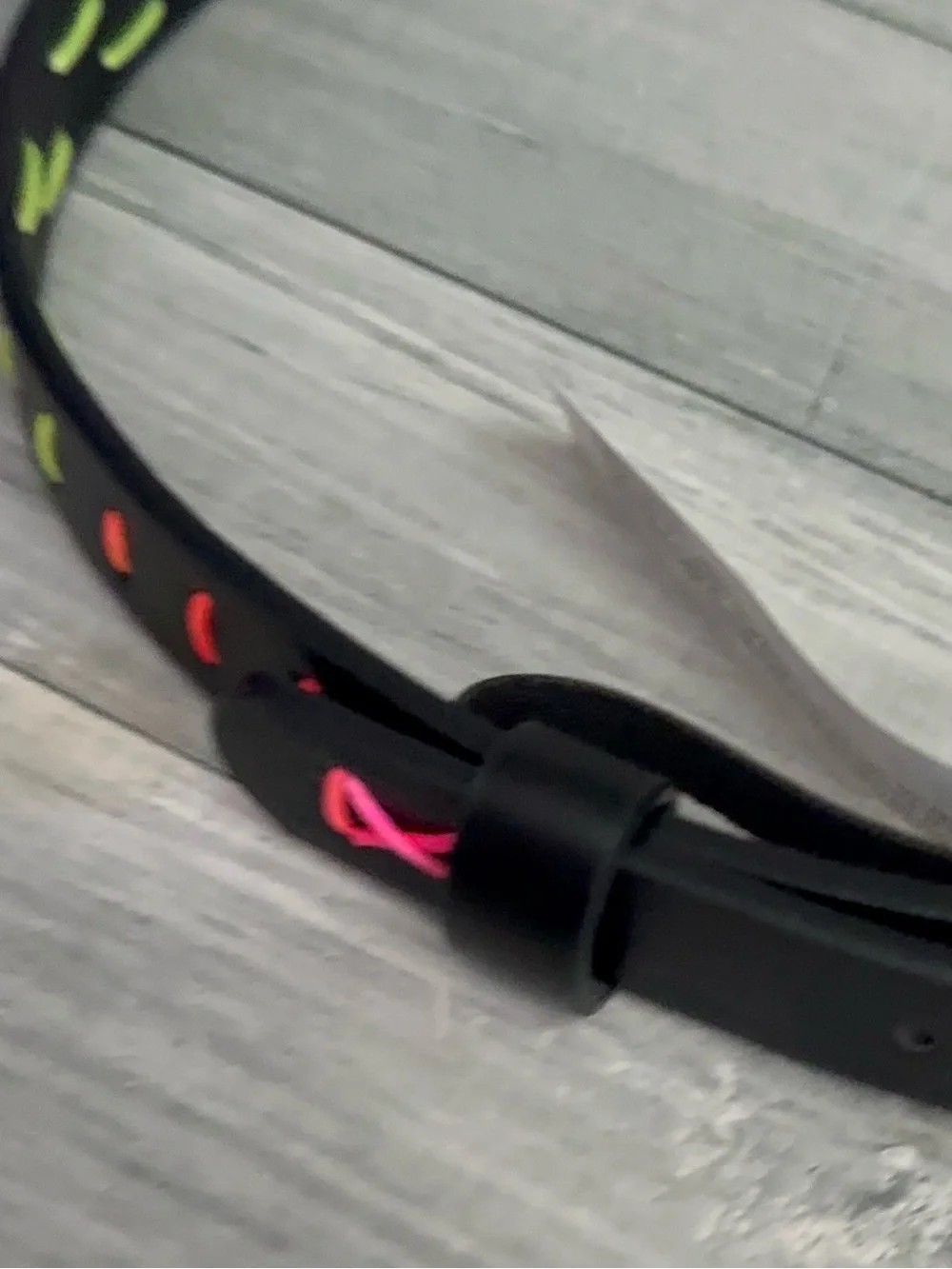 Black girls Belt with Rainbow Accent